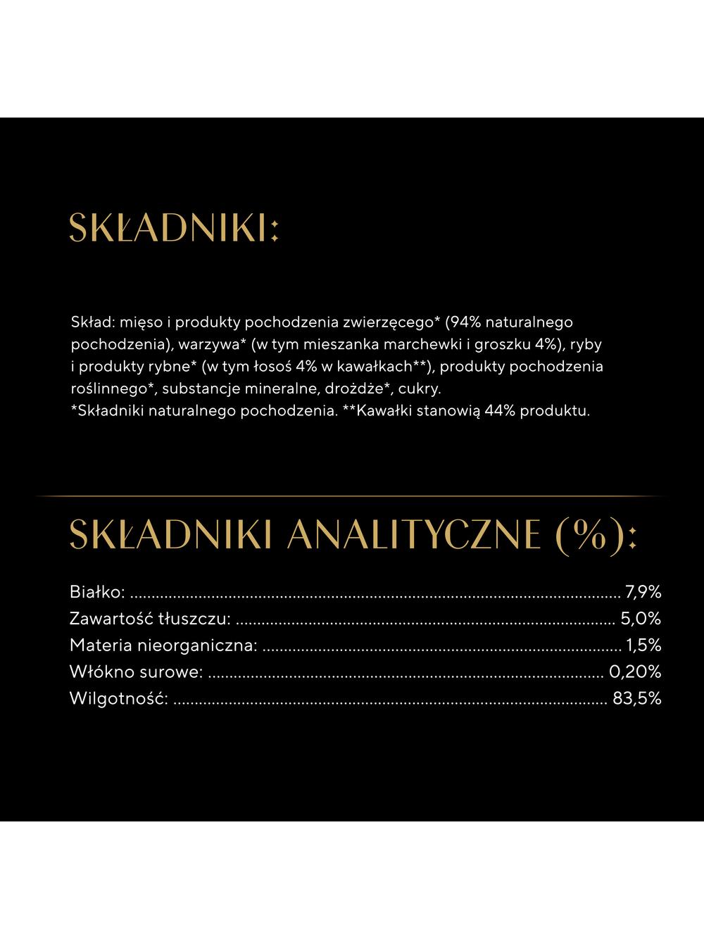 SHEBA Nature’s Collection tacka 85 g – mokra karma pełnoporcjowa dla dorosłych kotów, kawałki z łososiem przybranym groszkiem, w sosie