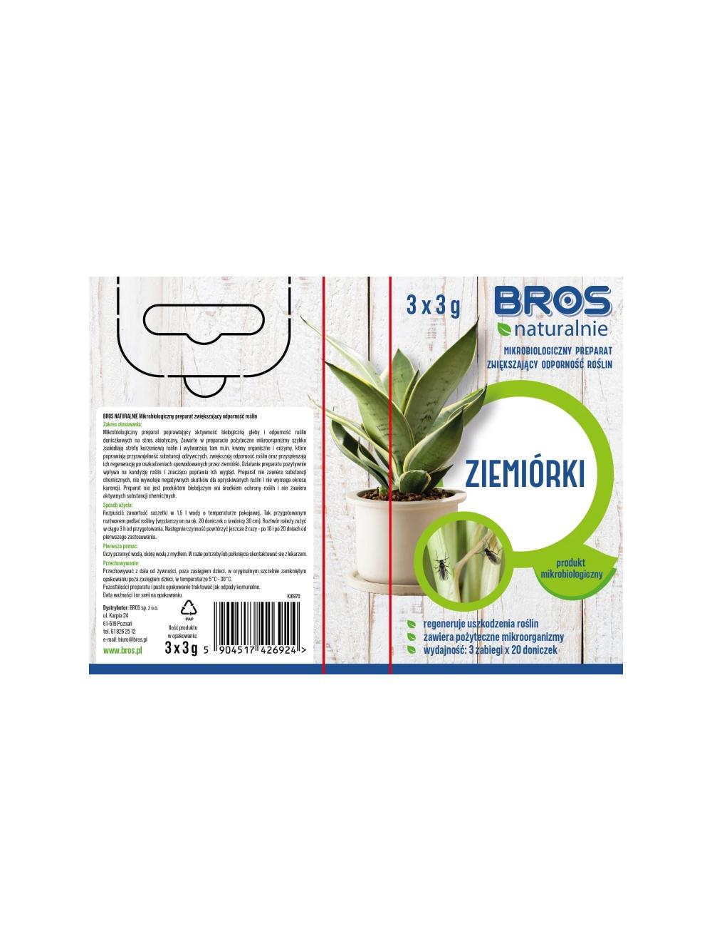 BROS -Naturalnie – mikrobiologiczny preparat zwiększający odporność roślin 9g