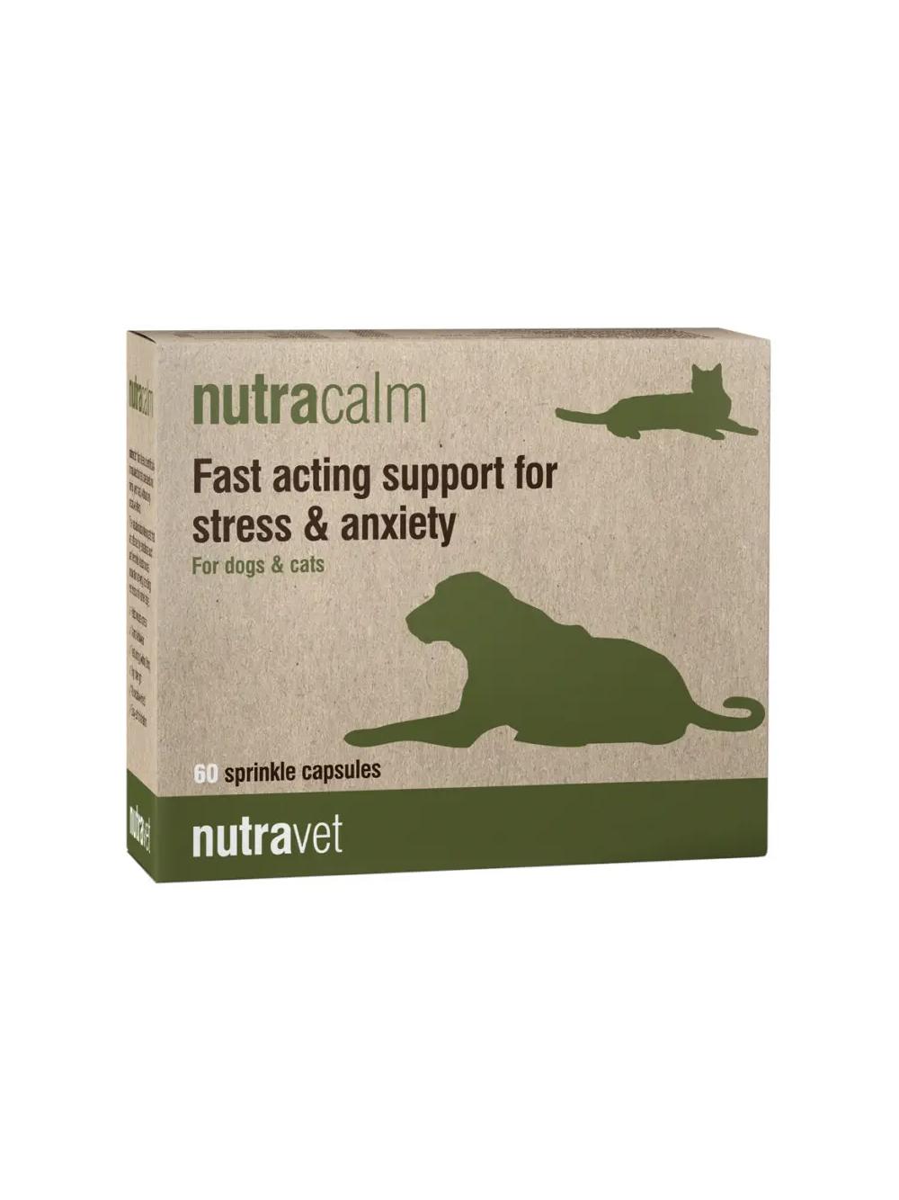 NUTRAVET Nutracalm for dogs & cats 60kaps-szybko działające wsparcie w stresie i niepokoju