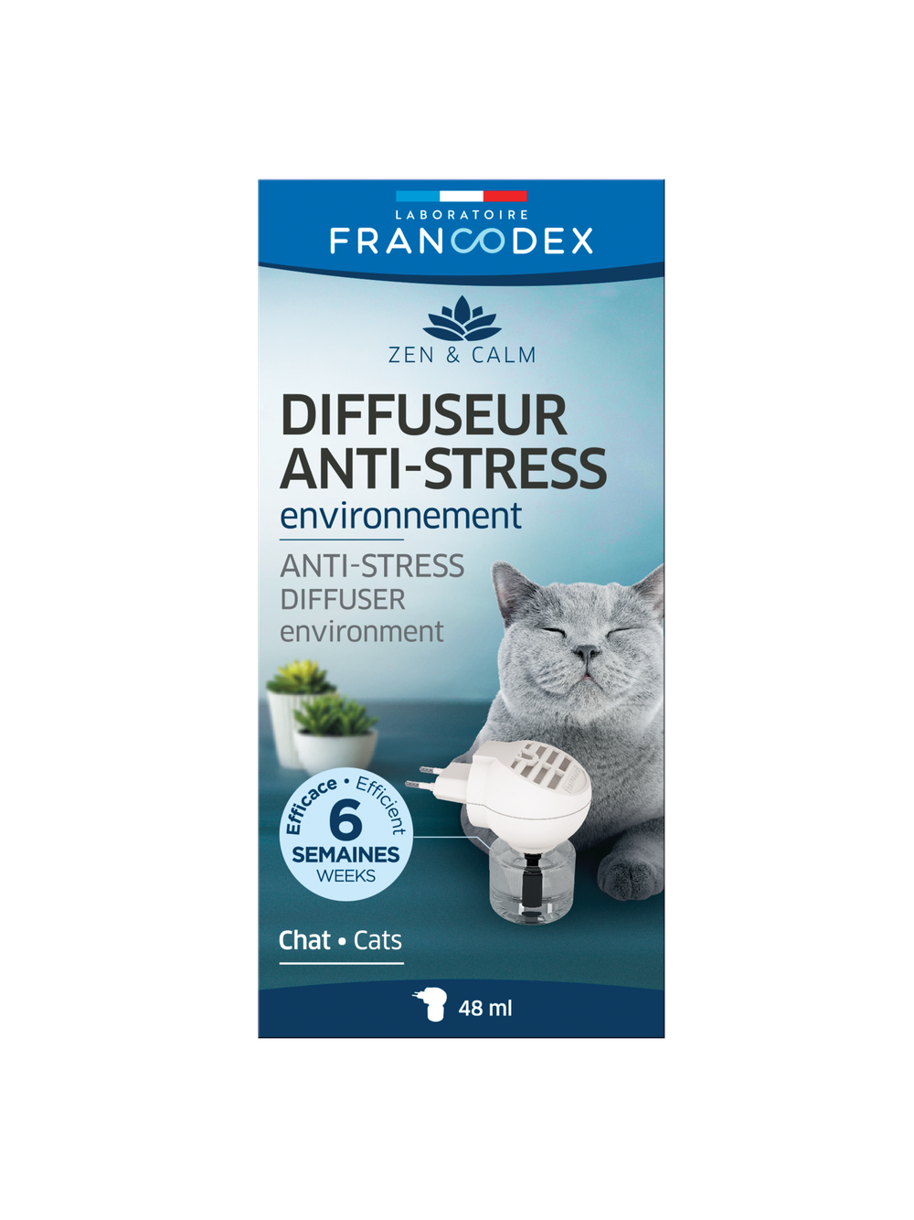 FRANCODEX Dyfuzor + wkład 48ml relaksujący dla kota