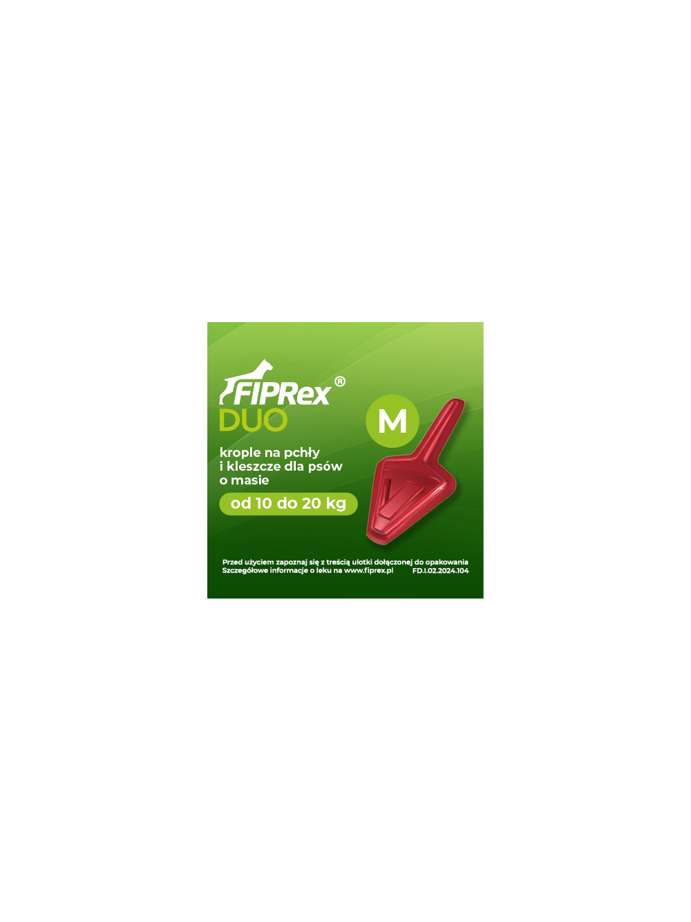 FIPREX DUO M 134 mg + 120,6 mg roztwór do nakrapiania dla psów