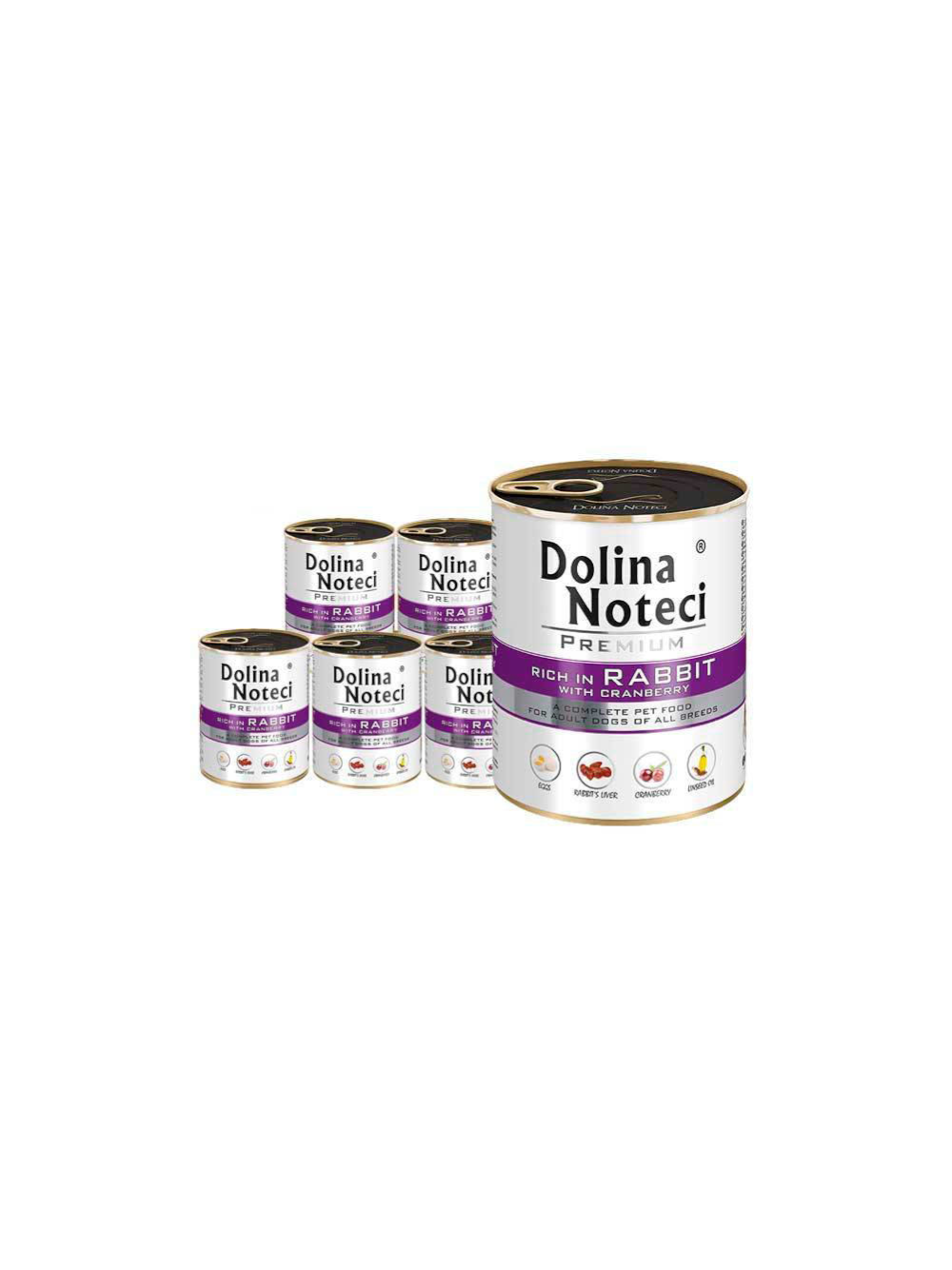 Dolina Noteci Premium Królik z żurawiną 24x800g