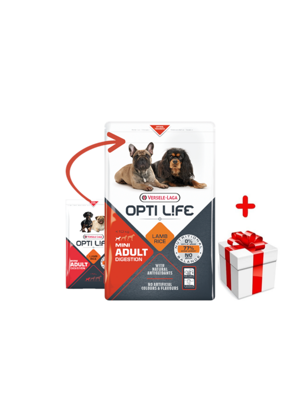 VERSELE-LAGA Opti Life Adult Digestion Mini 2,5kg + niespodzianka dla psa GRATIS!