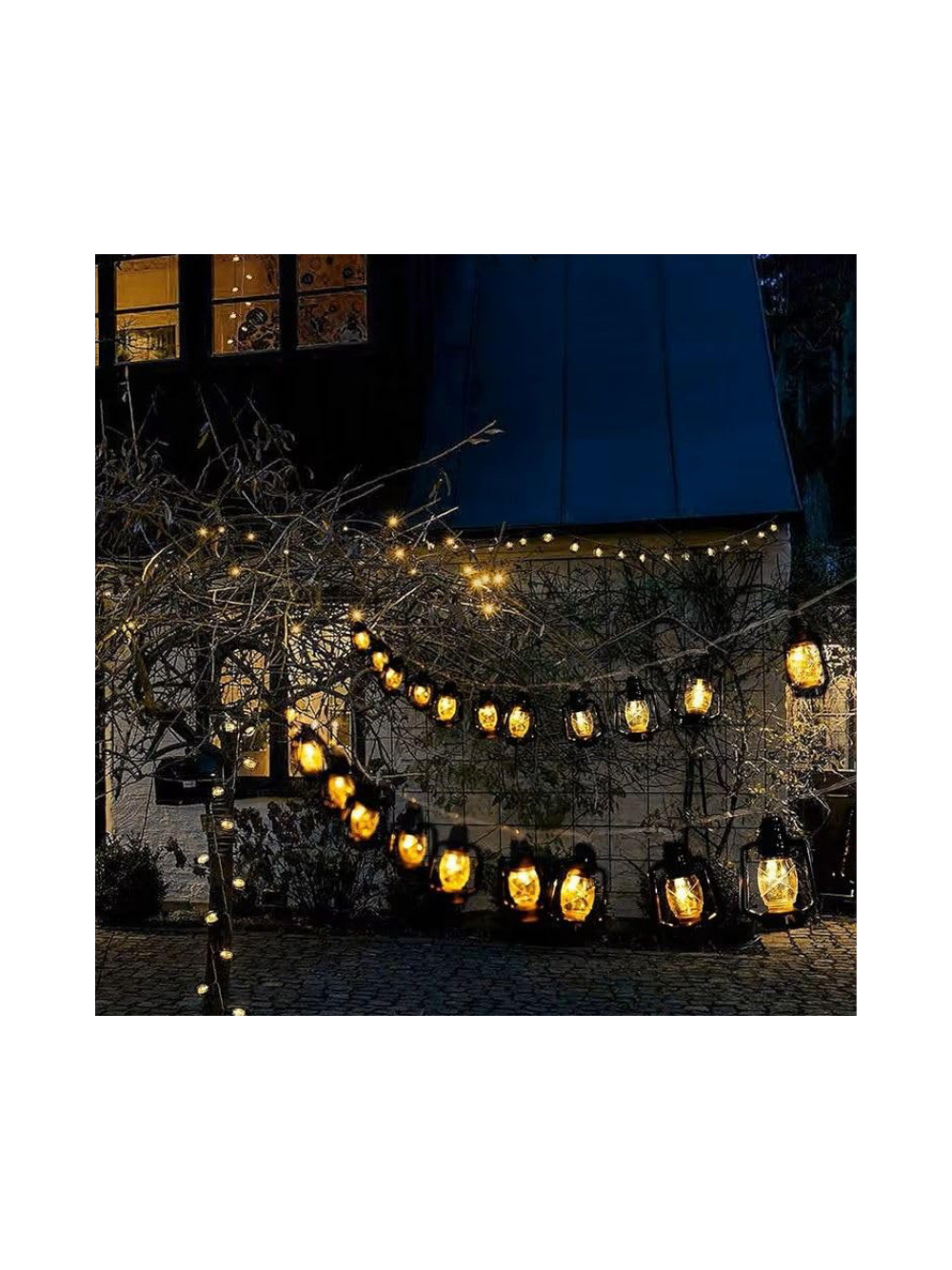 Girlanda ogrodowa solarna - 30 lampionów led