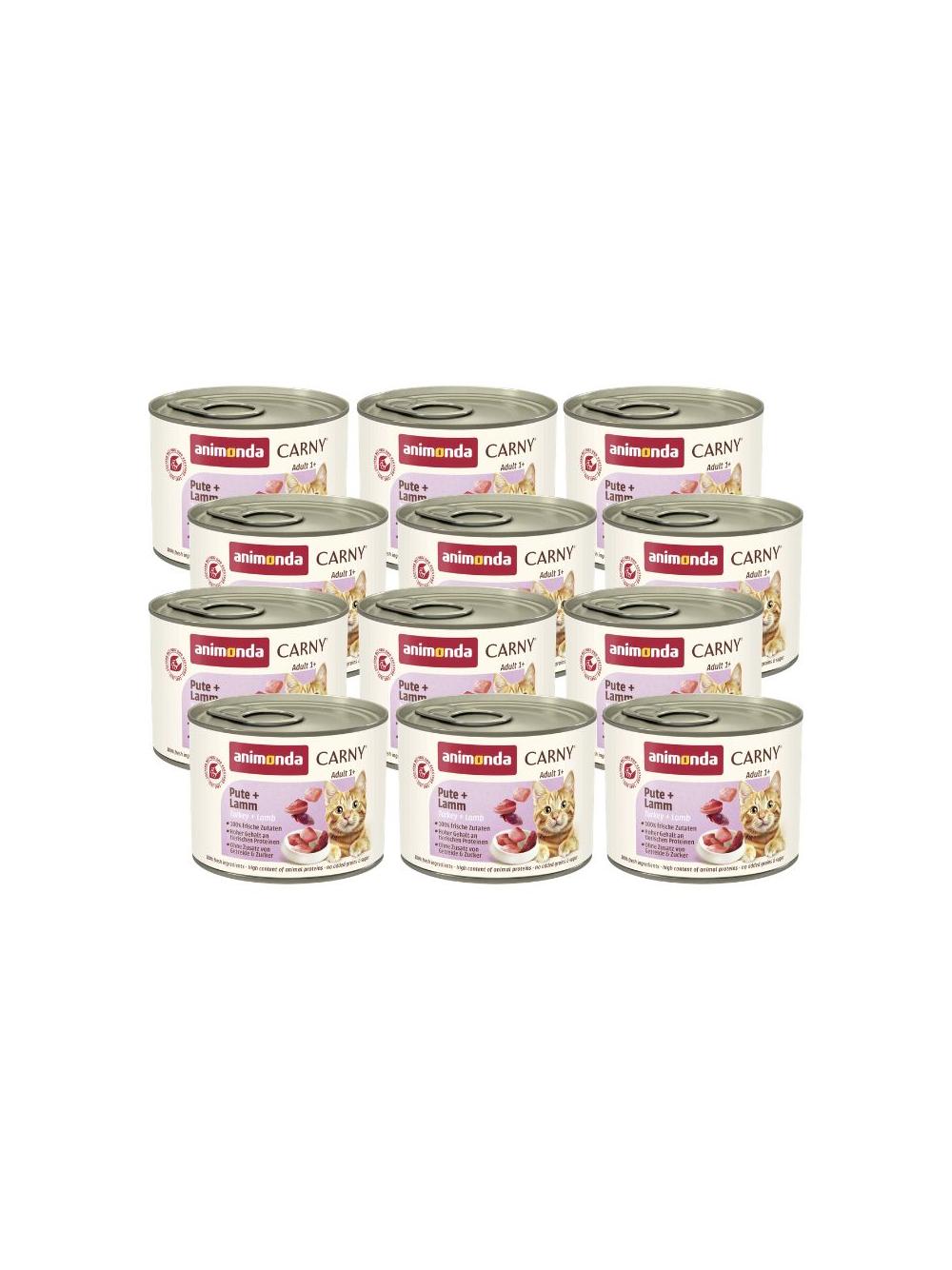 ANIMONDA Cat Carny Adult smak: indyk, jagnięcina 12x200g