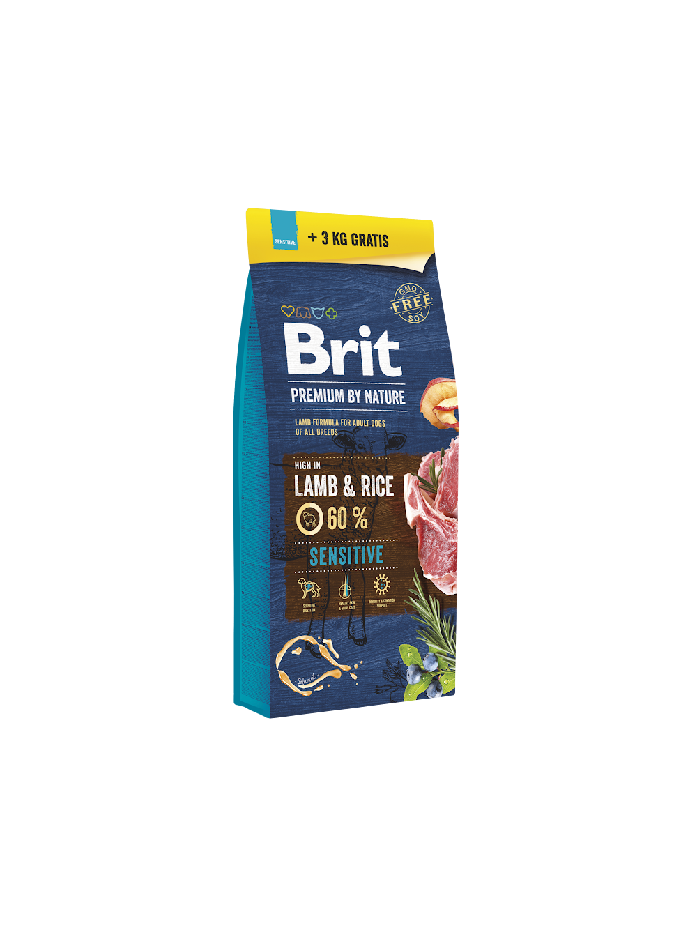 BRIT Premium By Nature Sensitive Lamb 15kg+3kg