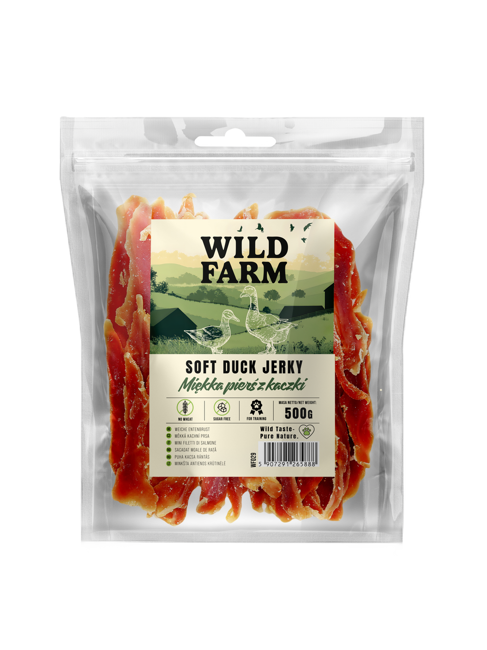 WILD FARM miękka pierś z kaczki 500g przysmak dla psa