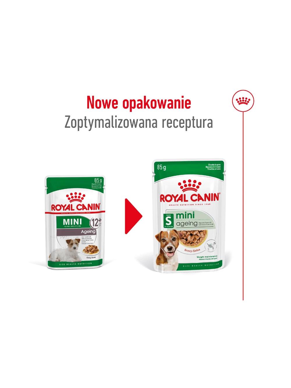 ROYAL CANIN Mini Ageing 12+ 12x85g  karma mokra w sosie dla psów dojrzałych po 12 roku życia, ras małych