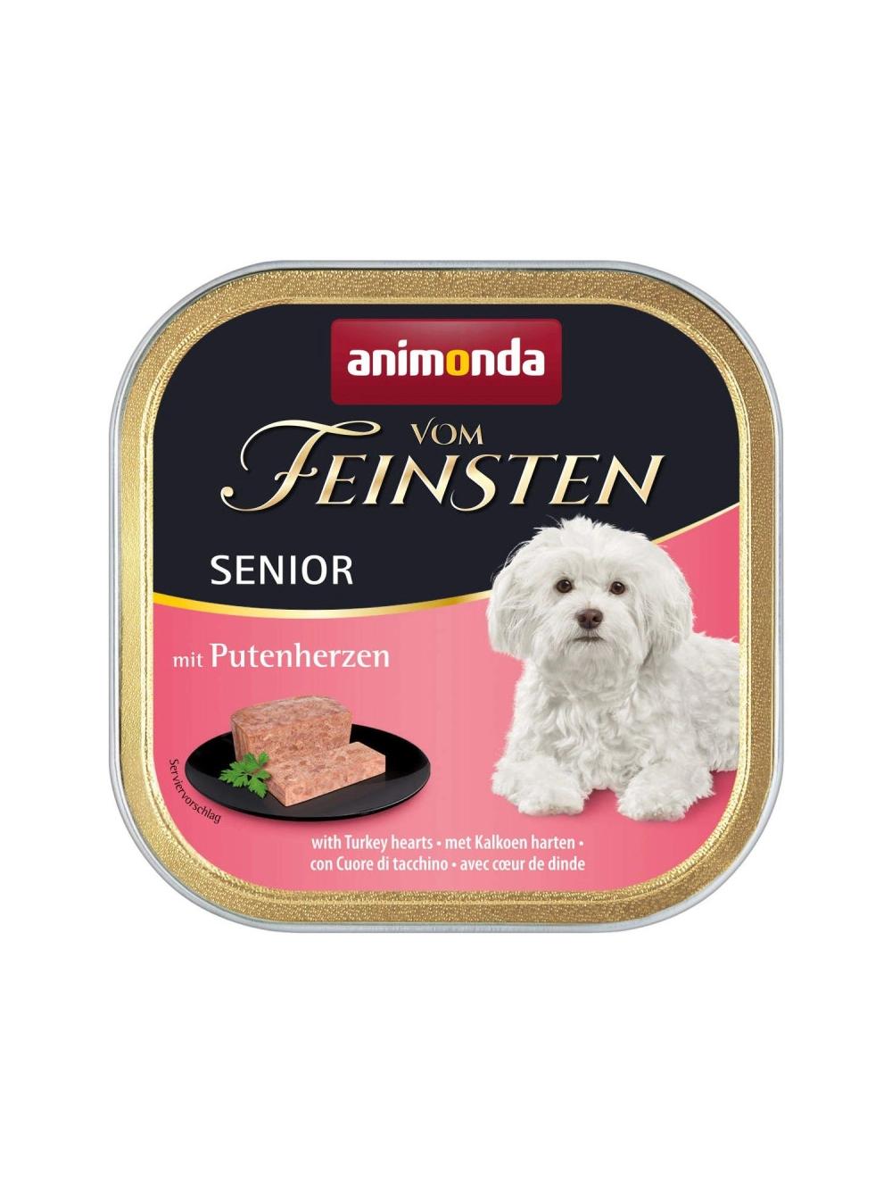ANIMONDA Dog Vom Feinsten Senior smak: Serca Indyka 6x150g