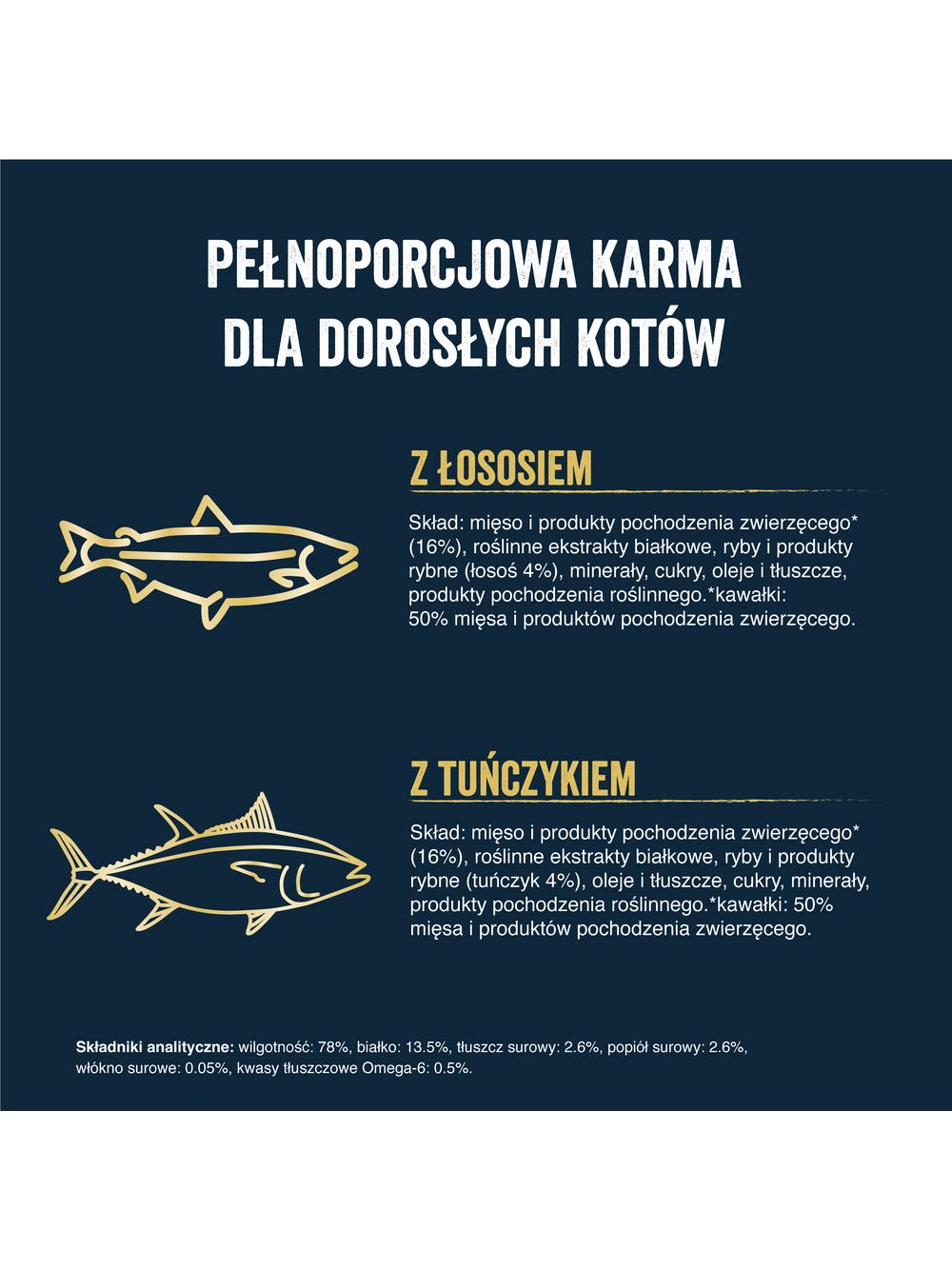 FELIX Tasty Shreds  mokra karma dla kota z łososiem i tuńczykiem w sosie 4x80g