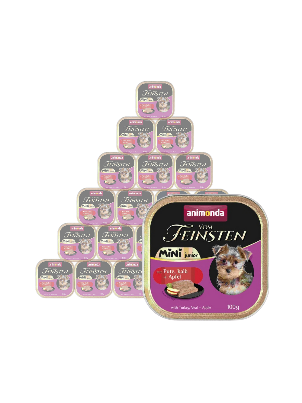 ANIMONDA Vom Feinsten mini junior indyk/cielęcina/jabłko 32x100g
