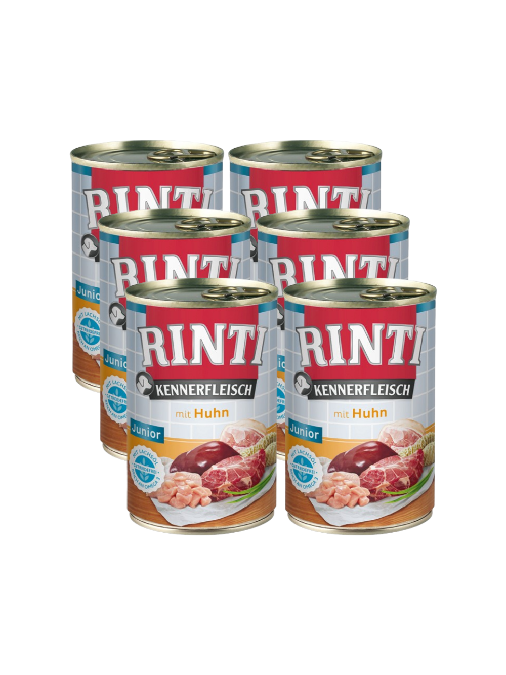 Rinti Kennerfleisch Junior Huhn karma mokra dla psa - kurczak 6x400g