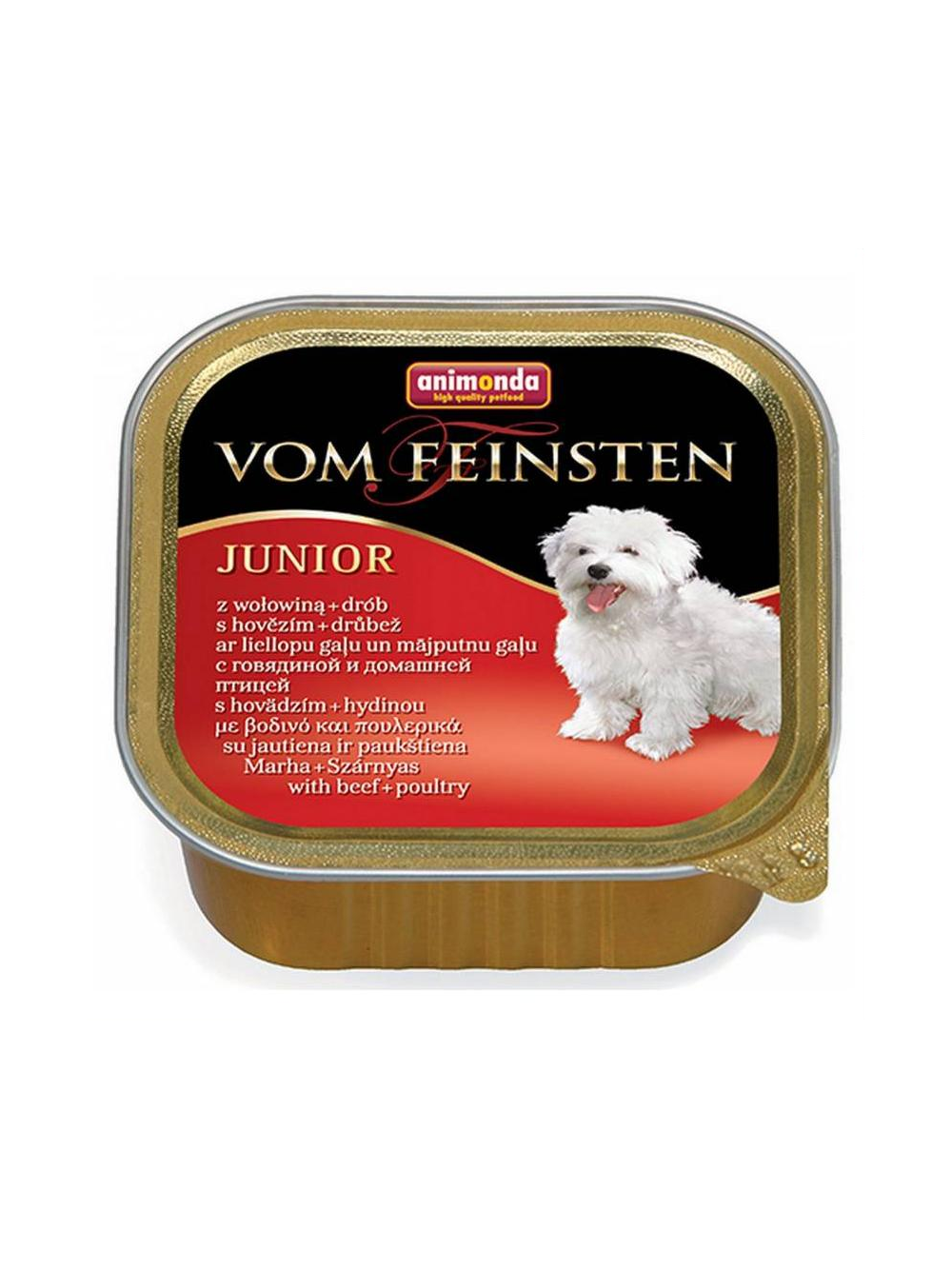 ANIMONDA Dog Vom Feinsten Junior smak: wołowina z drobiem 22x150g