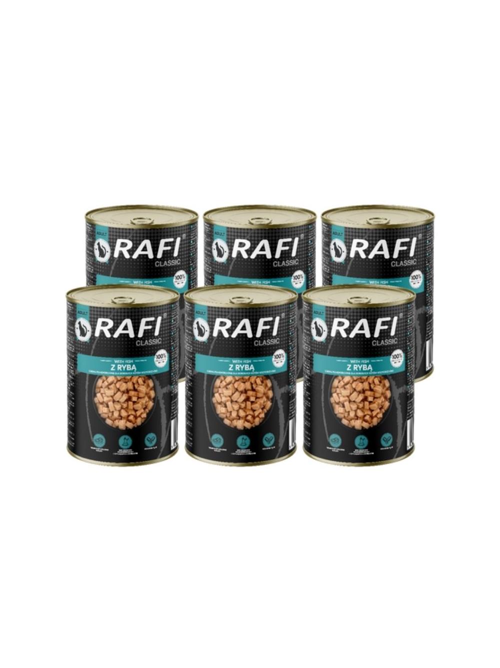 RAFI Cat Kawałki z rybą w sosie 6x415g