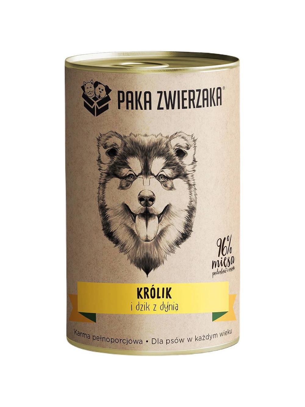 Paka Zwierzaka Królik i dzik z dynią (400g)