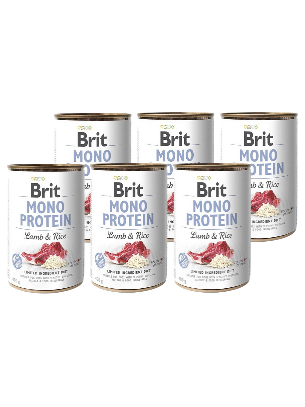 BRIT MONO PROTEIN LAMB & BROWN RICE 6x400g