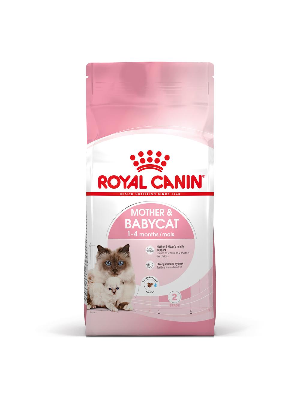 ROYAL CANIN Mother&Babycat karma sucha dla kotek w okresie ciąży, laktacji i kociąt od 1. do 4. miesiąca życia 2 kg + Royal Canin piłka dla kota GRATIS!!