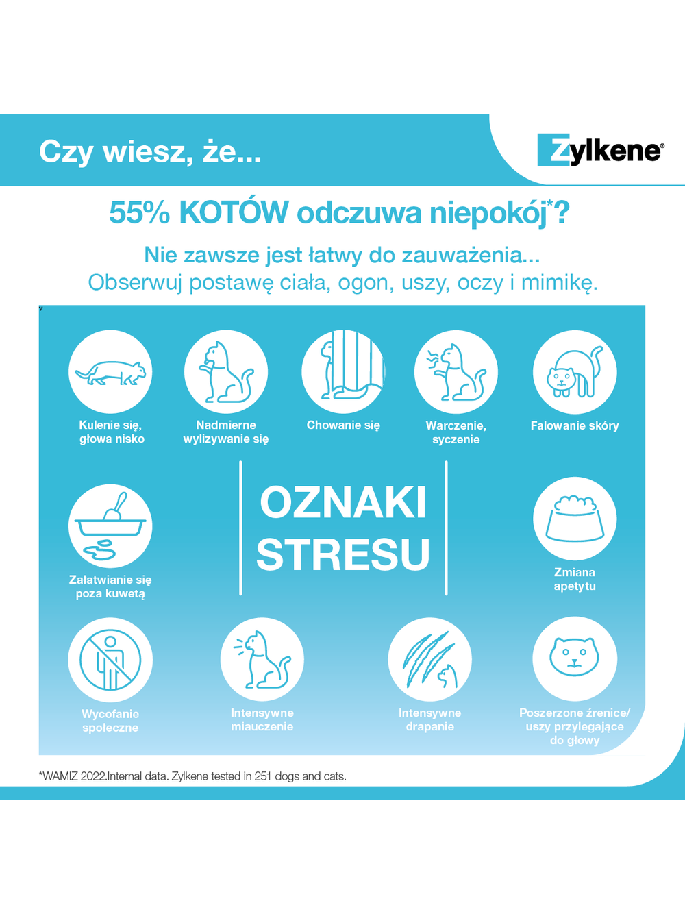 VETOQUINOL Zylkene 75mg Dla Kotów I Psów Niewielkich Rozmiarów Na Uspokojenie 10tab.