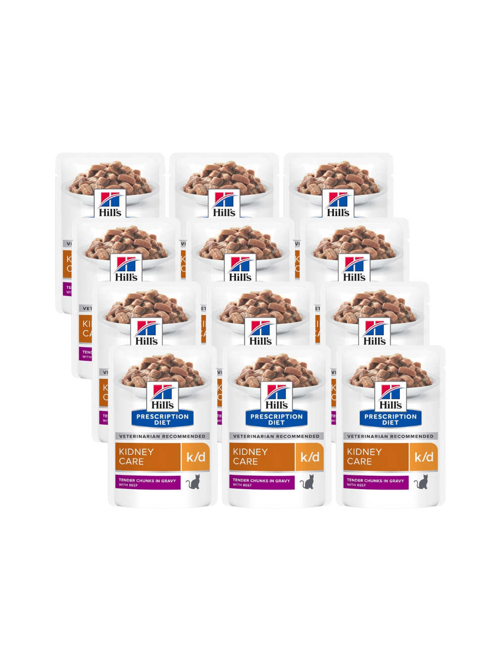 HILL'S PD Prescription Diet Feline k/d Kidney Care Wołowina 12x85g - saszetka
