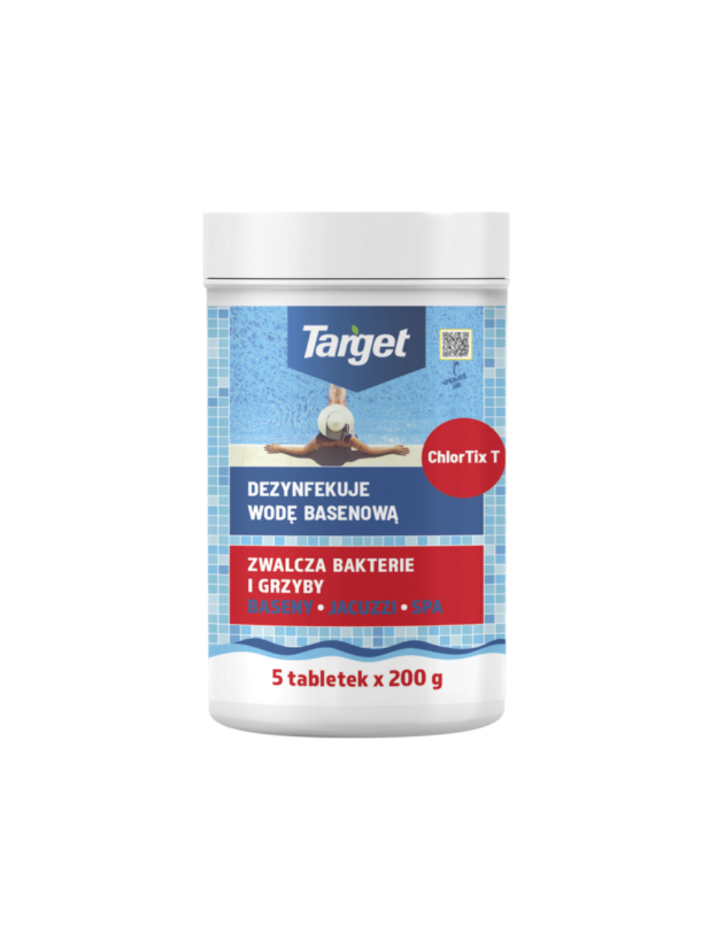 CHLORTIX T - dezyfenkuje wodę basenową 1 KG (5 X 200 GR)