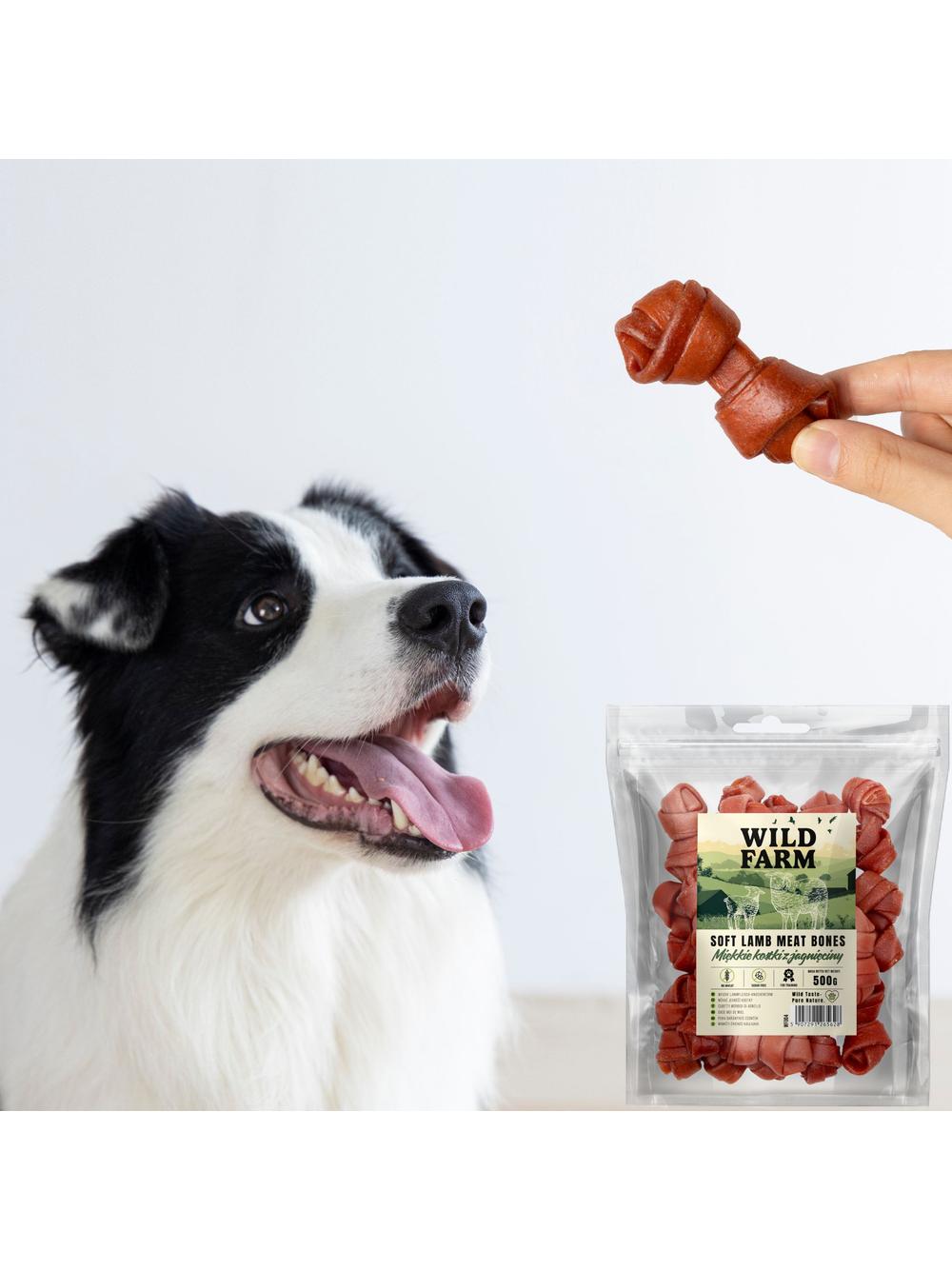 WILD FARM Miękkie kostki z jagnięciny 500g przysmak dla psa