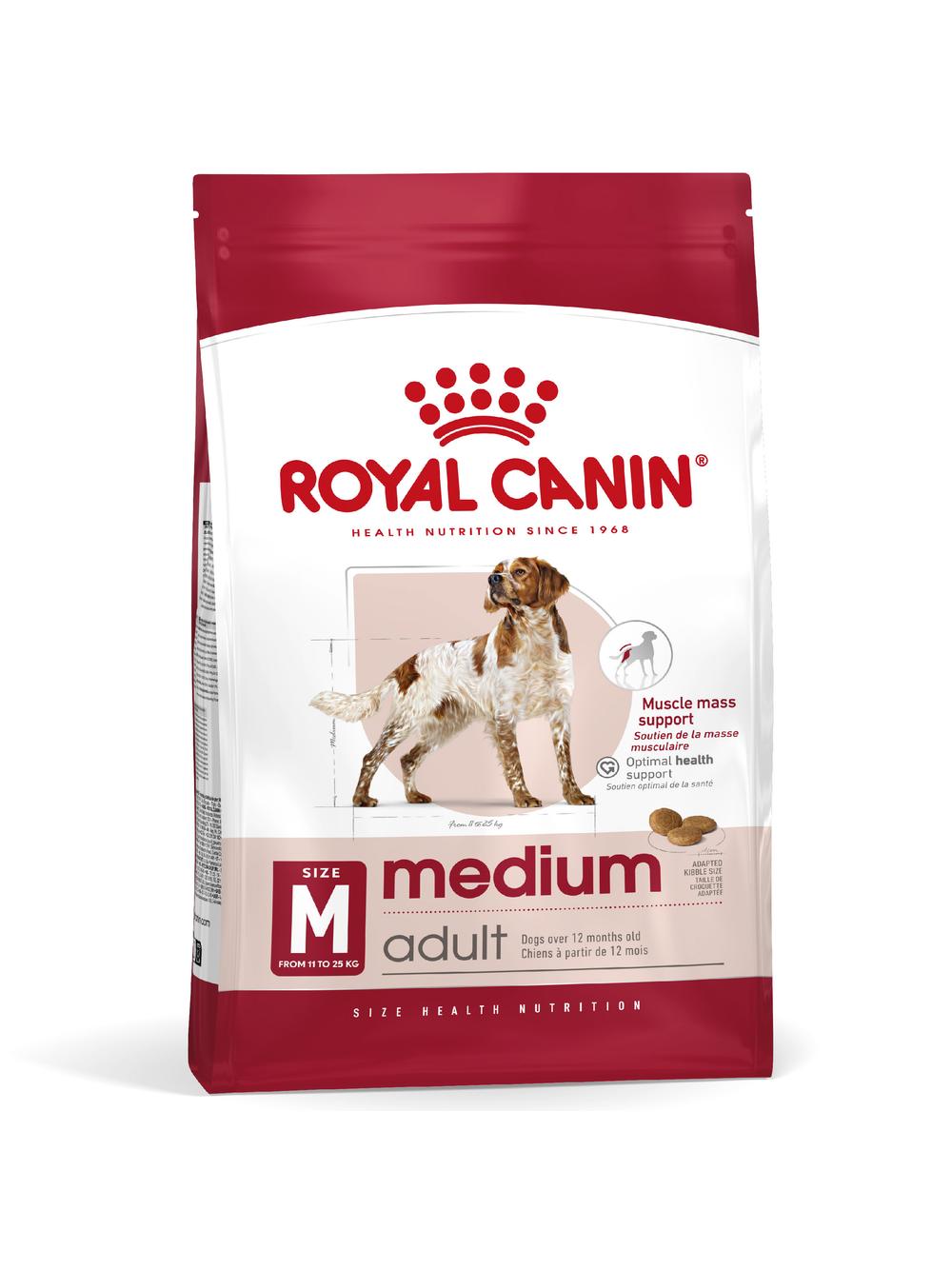 ROYAL CANIN®   Medium Adult 14,6 kg karma sucha dla psów dorosłych ras średnich, do 7 roku życia / Opakowanie uszkodzone (9529) !!!