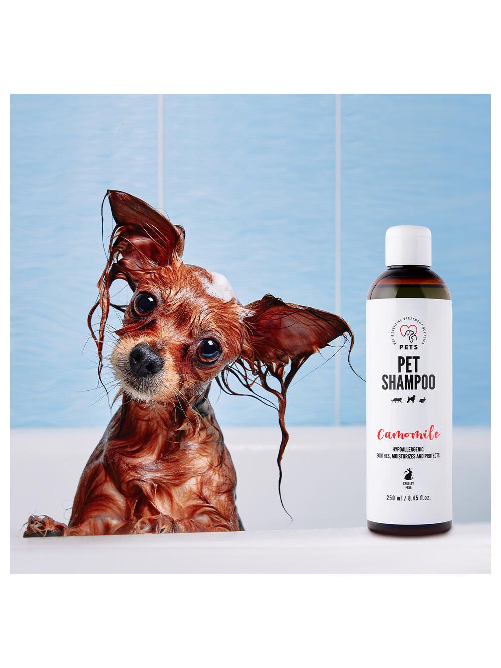 PET Shampoo Camomile_Szampon Rumiankowy 250ml Hypoallergenic + PETS ANTI INSECT - skuteczna ochrona przeciw kleszczom, pchłom oraz innym owadom 250ml
