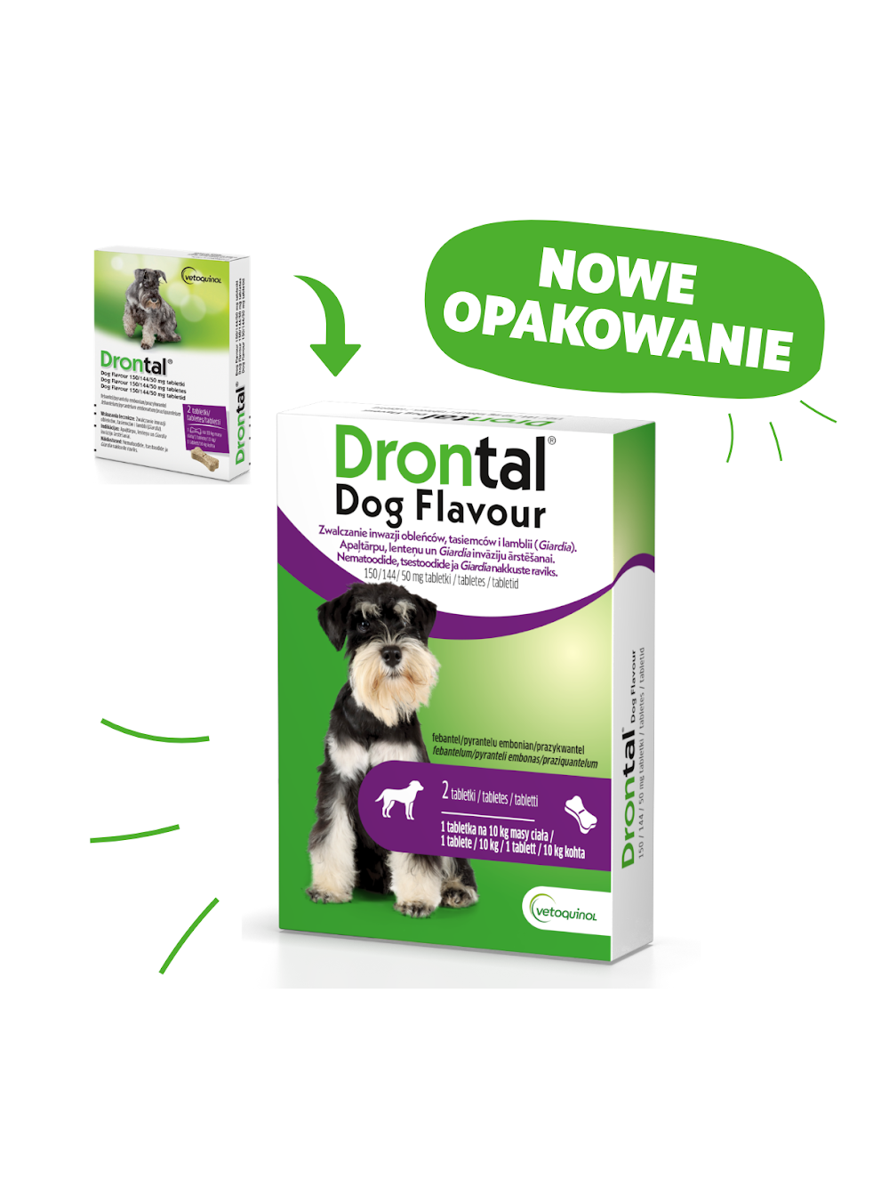 VETOQUINOL Drontal - Dog Flavour Tabletki Dla Psów 2tabl. (kostki)