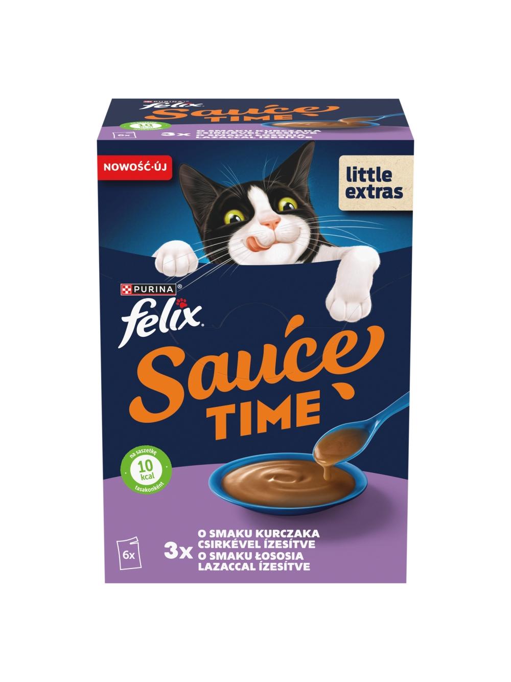 Felix Sauce Time Karma uzupełniająca dla dorosłych kotów 8x(6x40g)