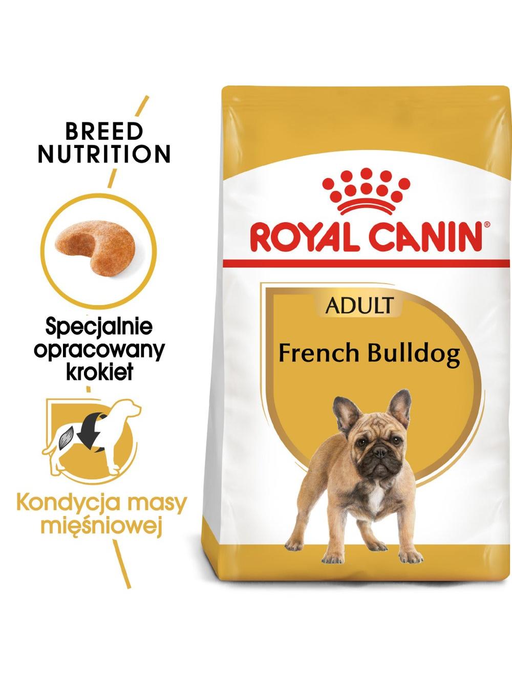 ROYAL CANIN French Bulldog Adult 9kg karma sucha dla psów dorosłych rasy bulldog francuski + niespodzianka dla psa GRATIS!