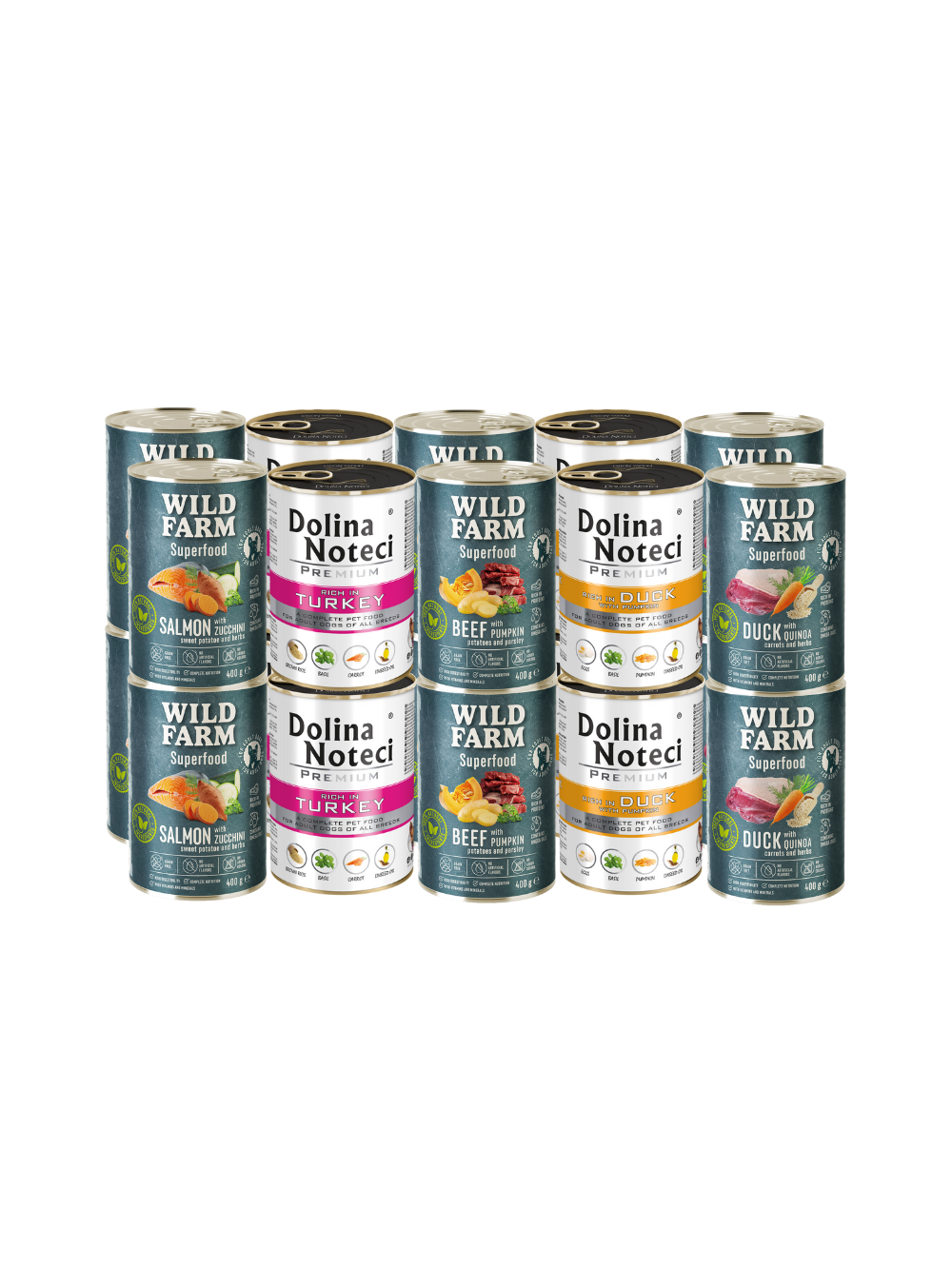 Dolina Noteci + WILD FARM Superfood Mix Smaków 20x400g