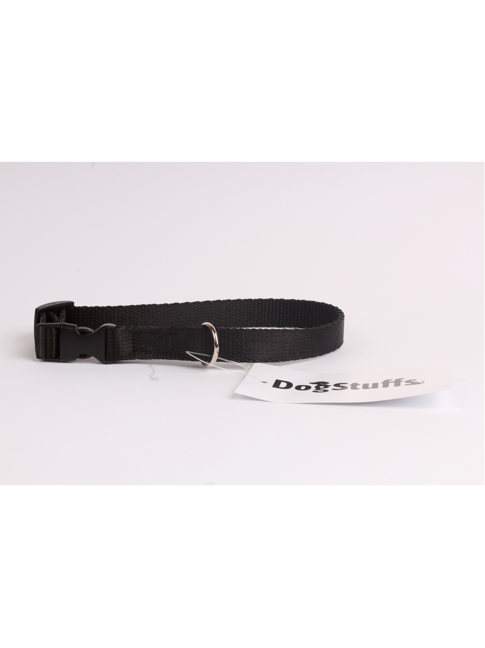 DogStuffs Obroża z plastikową klamrą 15mm/24-40cm czarna