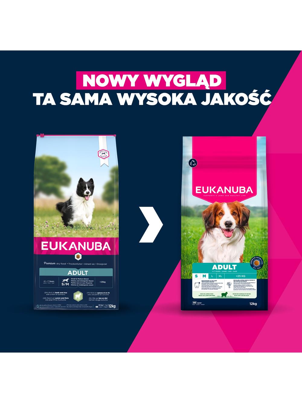 EUKANUBA Adult Small&Medium Breed Rich In Lamb & Rice 12kg