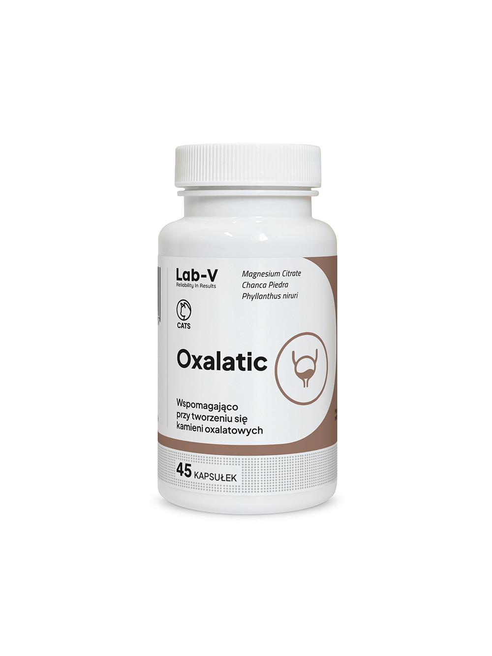 Lab-v Oxalatic – Wsparcie dla kotów przy tworzeniu się kamieni oksalatowych 45 kapsułek