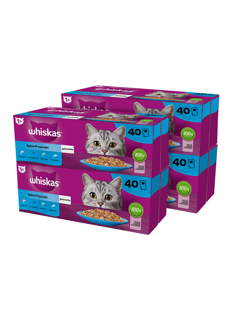 WHISKAS mokra karma dla kota rybne smaki w galaretce 160x85g