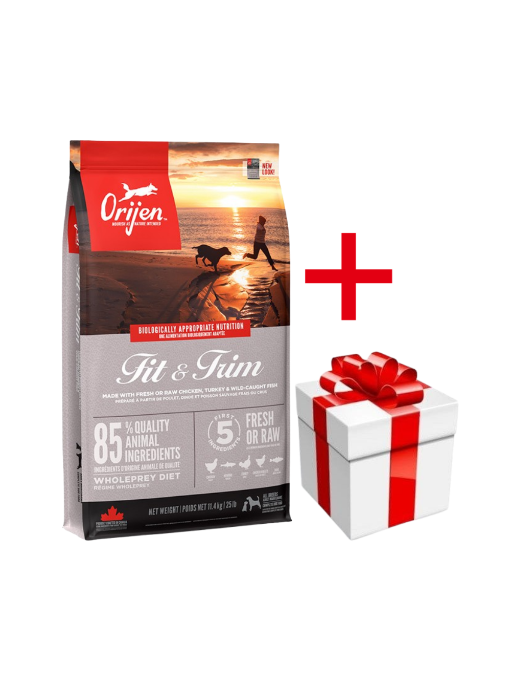 ORIJEN Fit & Trim Dog 6kg+ niespodzianka dla psa GRATIS!