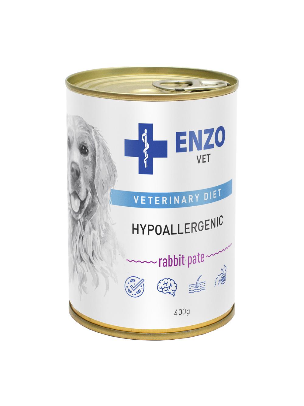 ENZO VET Hypoallergenic dieta hypoallergiczna z królikiem dla psów 16x400g