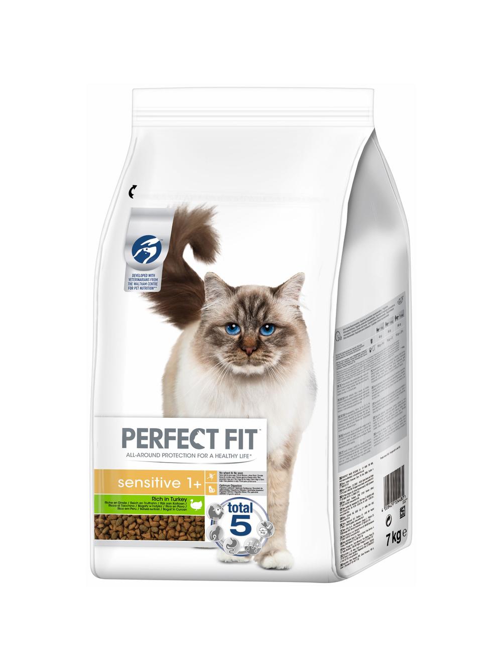 Perfect Fit™ - sucha karma pełnoporcjowa dla dorosłych kotów, bogata w indyka 7kg \ Opakowanie uszkodzone (8016) !!!