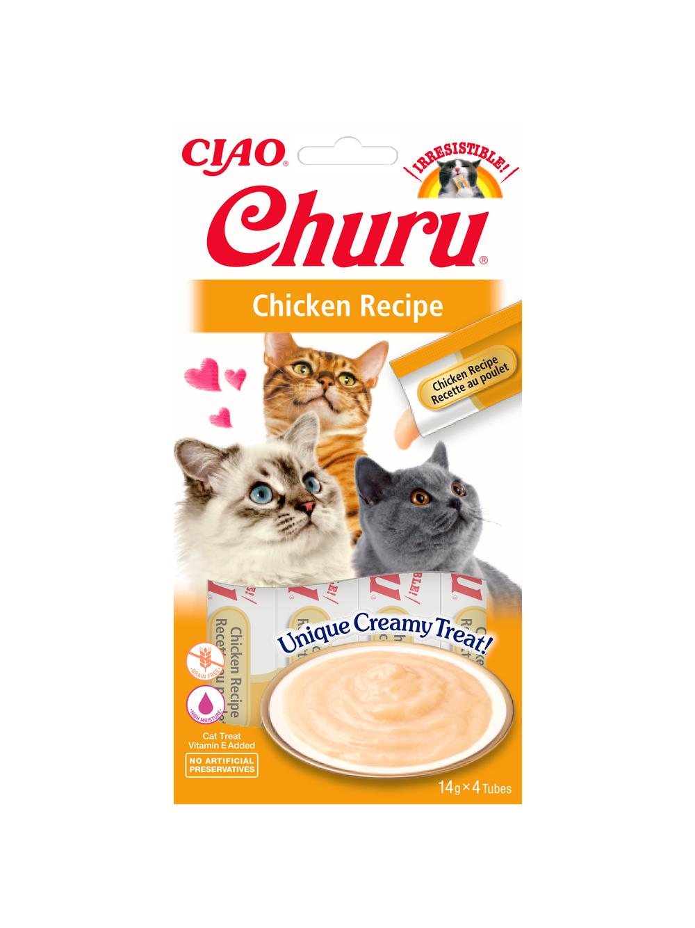 INABA  Churu przysmak dla kota o smaku kurczaka 4x14g