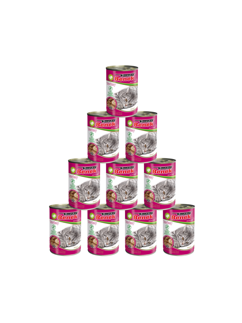 Super Benek KOT bezzbożowe kąski z indykiem w sosie 10x415g