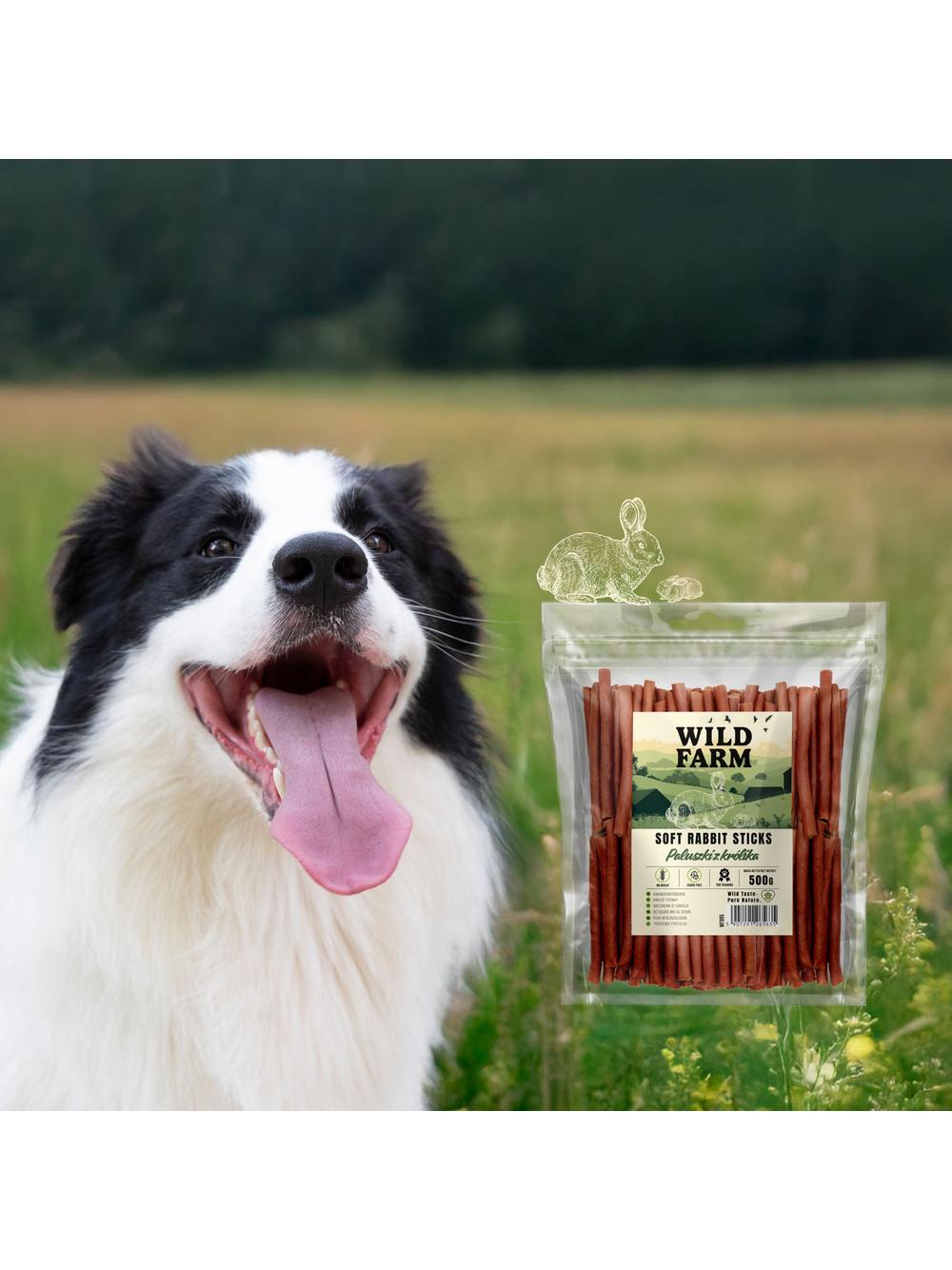 WILD FARM Paluszki z królika 500g przysmak dla psa
