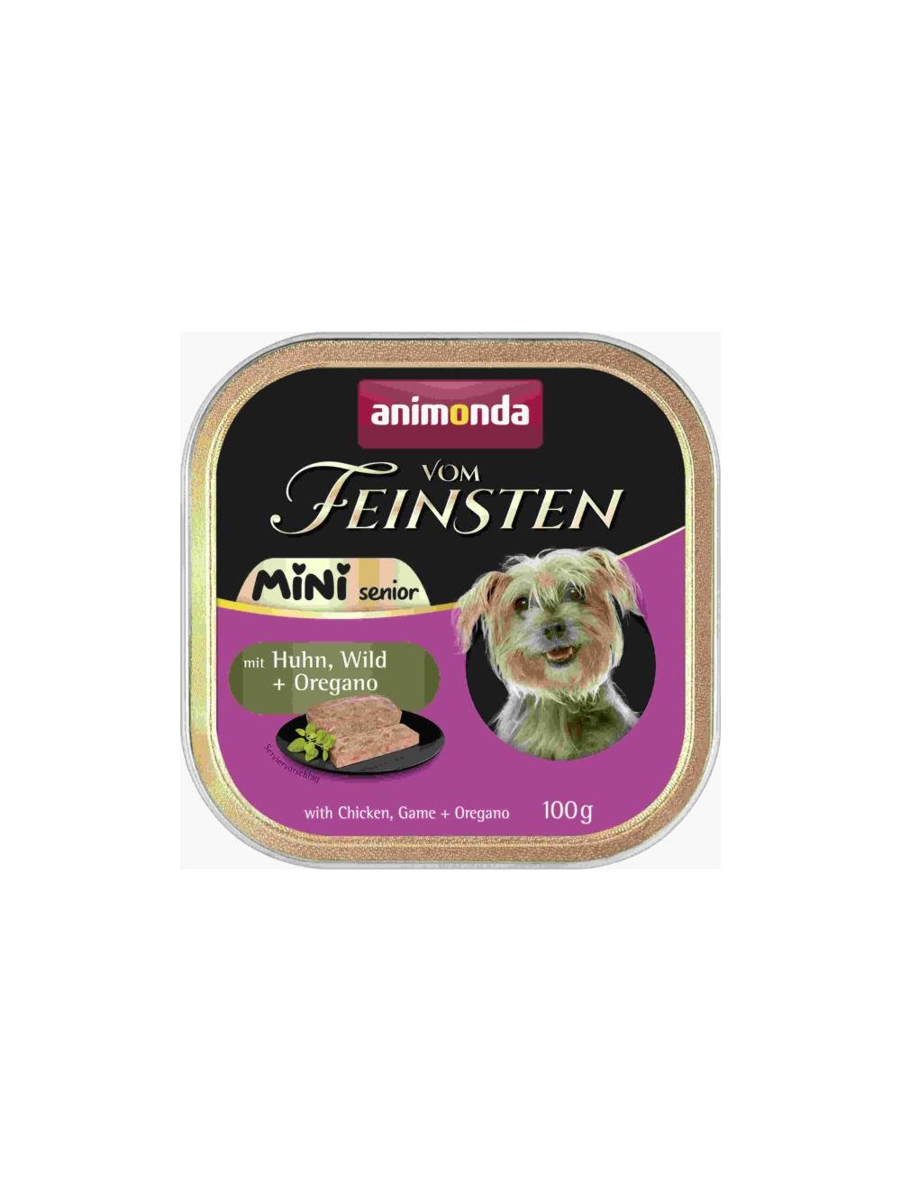 ANIMONDA Vom Feinsten mini senior kurczak/dziczyzna/oregano  32x100g