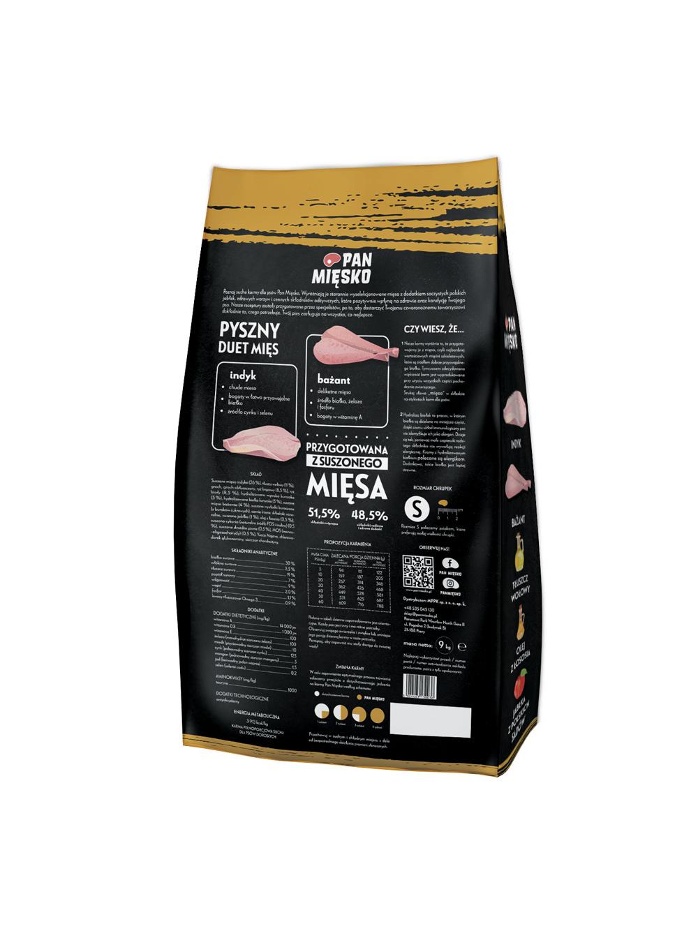 PAN MIĘSKO Indyk z bażantem S 9kg