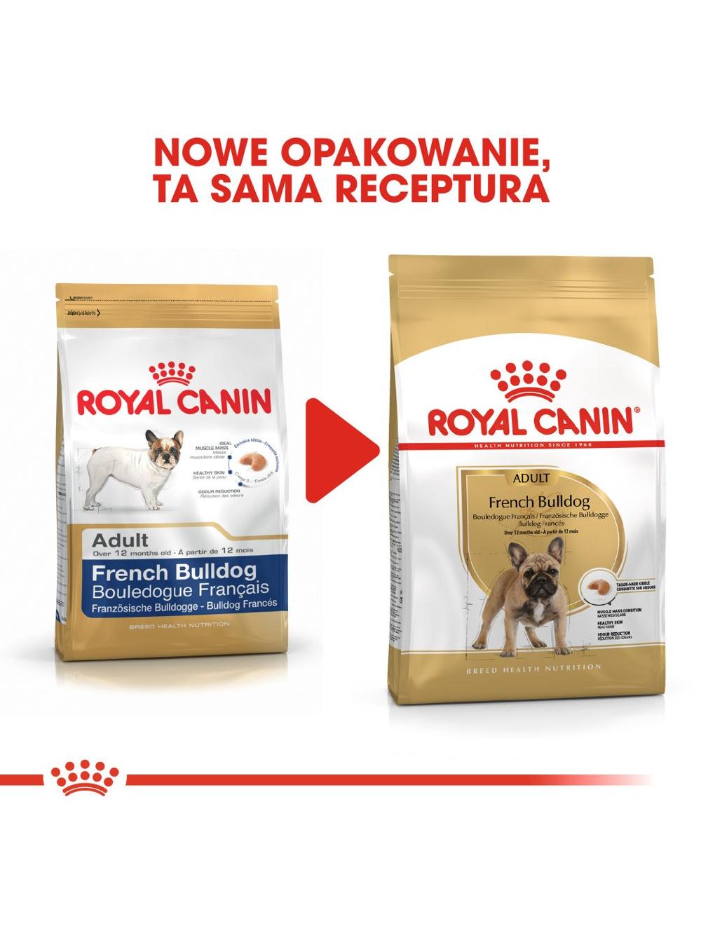 ROYAL CANIN French Bulldog Adult 3kg karma sucha dla psów dorosłych rasy bulldog francuski + 	NIESPODZIANKA DLA PSA GRATIS!!!