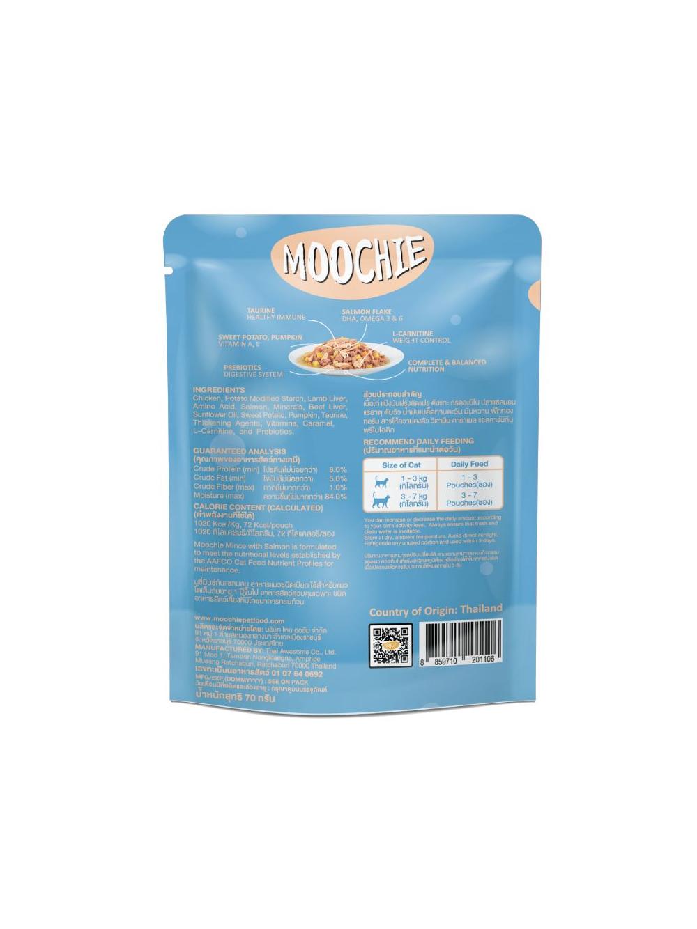 MOOCHIE Weight Control Mince With Salmon 70g kontrola masy ciała