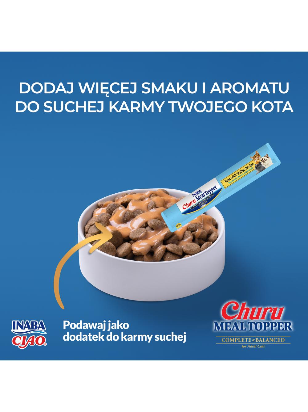 INABA  Cat Meal Topper Tuna With Scallop Recipe 4x14 (56g)