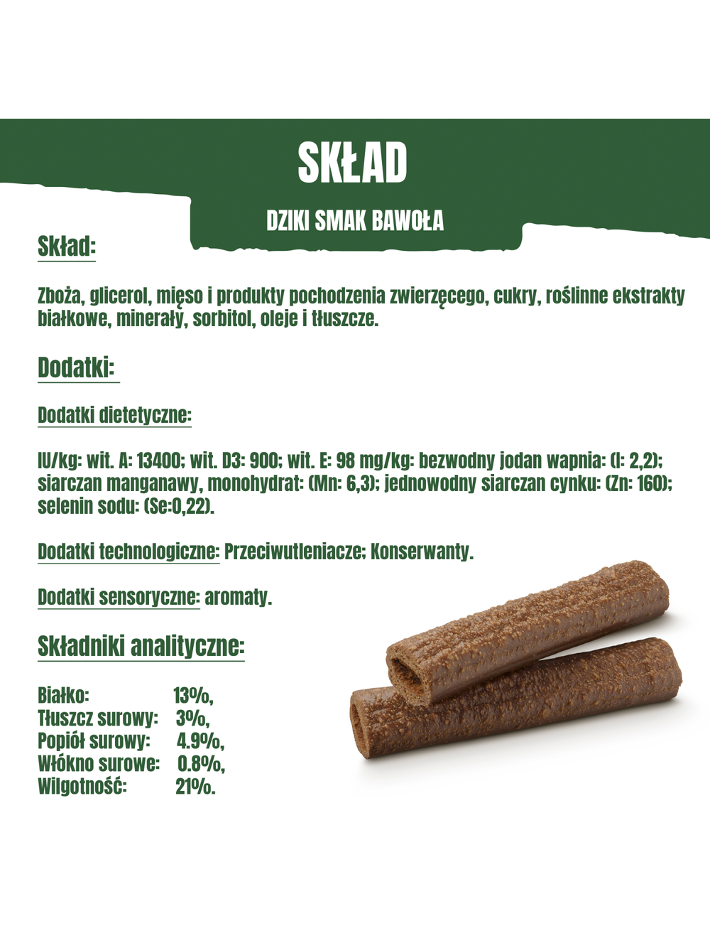 ADVENTUROS Sticks Bogate w bawoła 120g