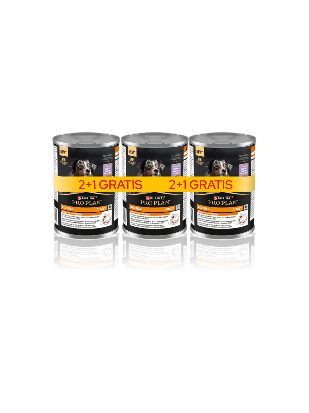 PRO PLAN Everyday Nutrition Adult Karma dla psów bogata w indyka w galaretce 3x400g (2+1 gratis)