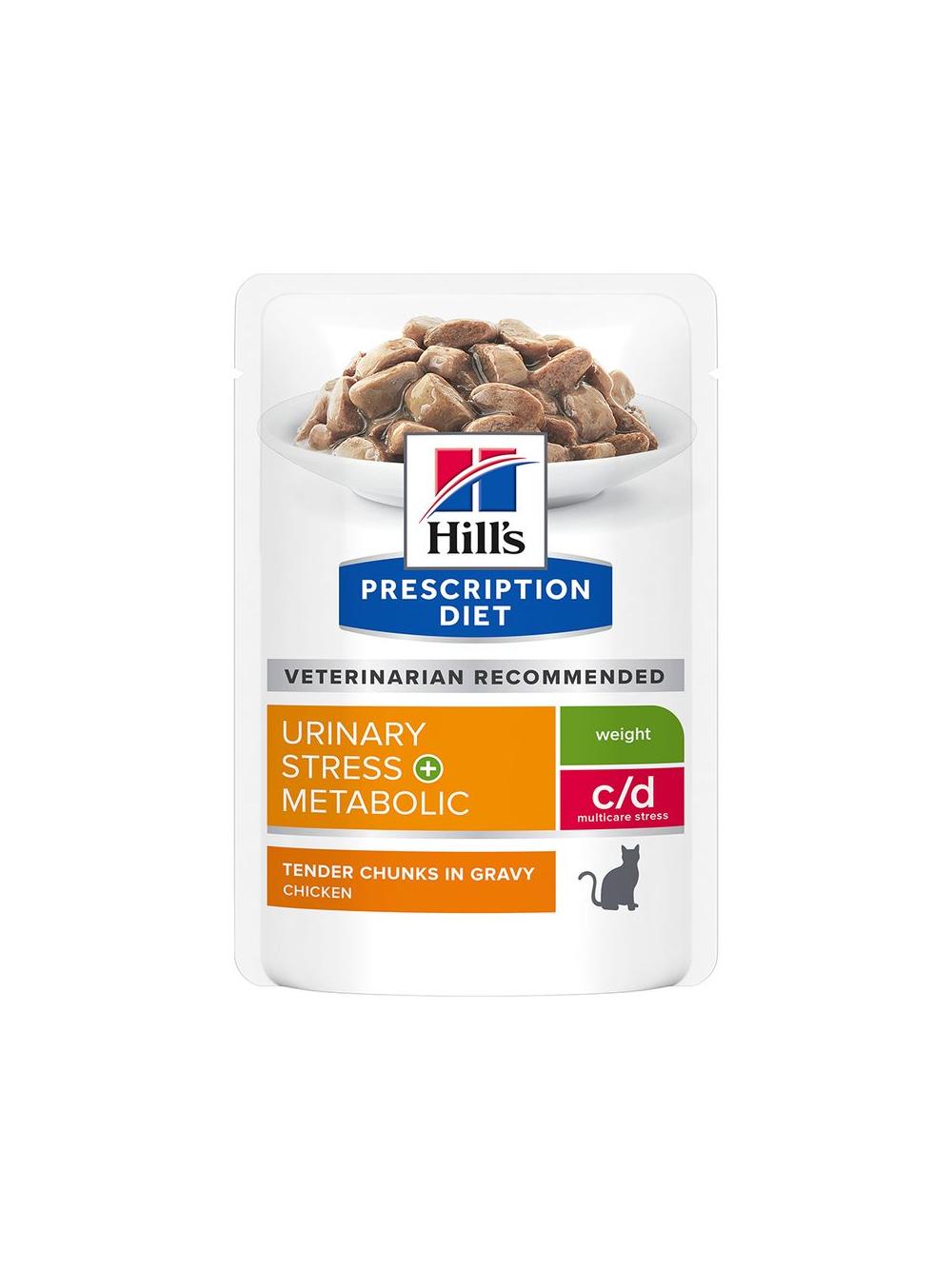 HILL'S PD Prescription Diet Feline c/d Urinary Stress + Metabolic Kurczak 6x85g saszetka