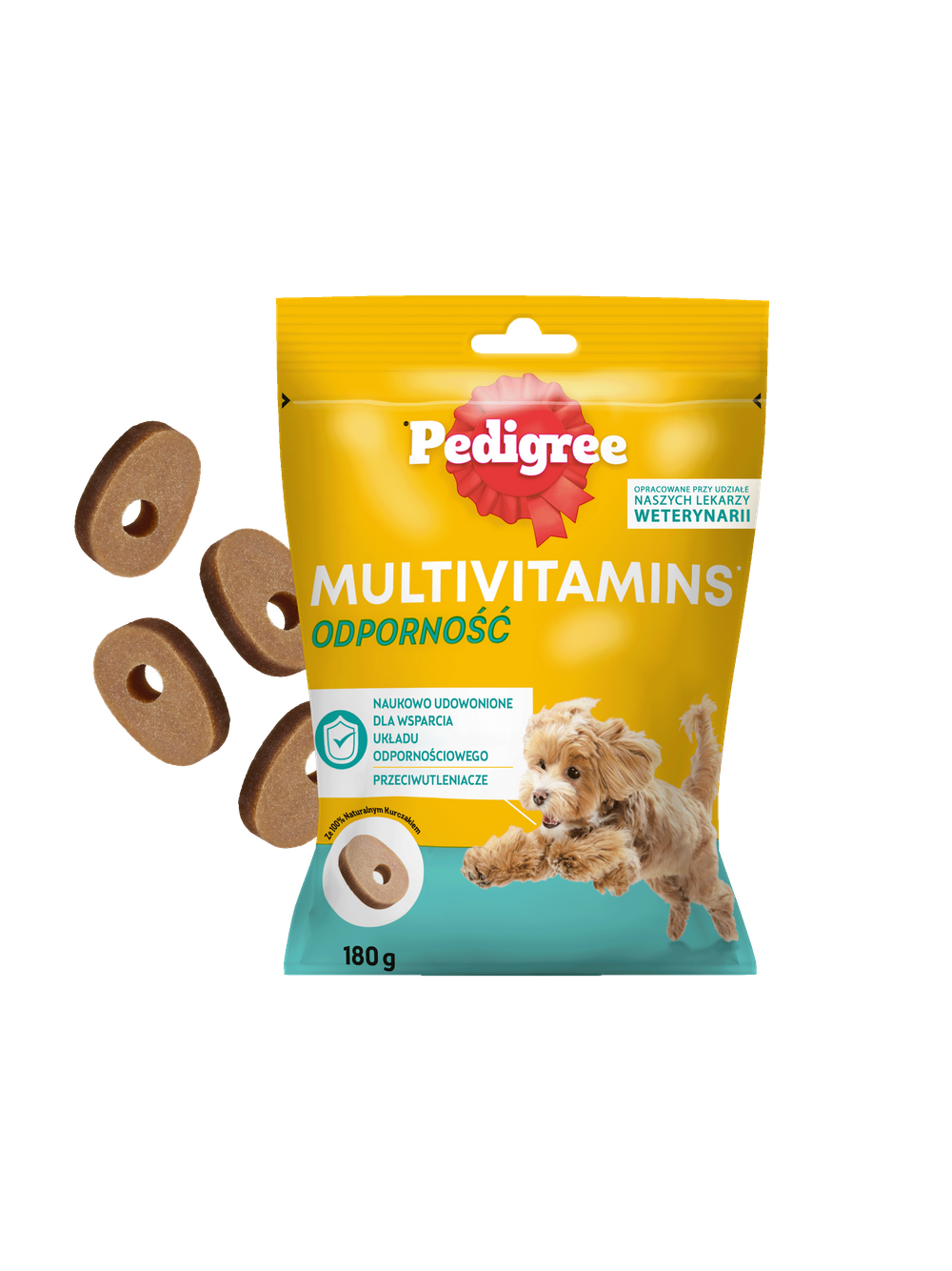 PEDIGREE Multivitamins Odporność - karma uzupełniająca dla dorosłych psów, o smaku kurczaka 180 g